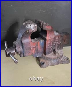 Vintage The Chas Parker Co. Swivel Base Bench Vise No. 973 3 Jaws