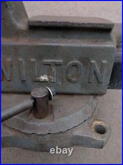 Vintage USA Wilton Bench Vise Swivel Base 4 Jaw Width Anvil Work Surface Read