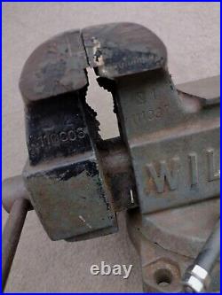 Vintage USA Wilton Bench Vise Swivel Base 4 Jaw Width Anvil Work Surface Read