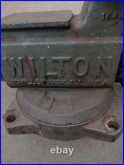 Vintage USA Wilton Bench Vise Swivel Base 4 Jaw Width Anvil Work Surface Read