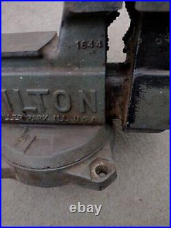 Vintage USA Wilton Bench Vise Swivel Base 4 Jaw Width Anvil Work Surface Read