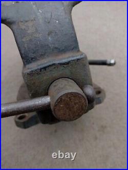 Vintage USA Wilton Bench Vise Swivel Base 4 Jaw Width Anvil Work Surface Read