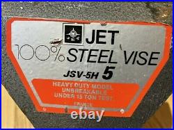 Vintage Vise Jet 5 100% Steel Swivel Base Heavy Duty Unbreakable Under 15 Ton