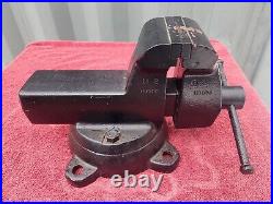 Vintage WILTON 4 Mechanics Vise w Swivel Base 111092. Made in USA