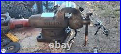 Vintage WILTON 940 840 Machinist's 4 Jaws Bench Bullet Vise Swivel Base