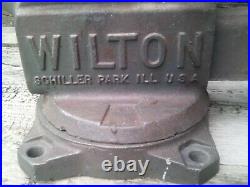 Vintage Wilton 1644 Bench Vise 4 Jaws, Swivel Base, Pipe Vise, Anvil