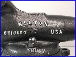 Vintage Wilton 3 Bullet Vise Swivel Base, Restored, Made In 1946, 76 Yrs. Old