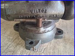 Vintage Wilton 400S Bullet Vise, 4 Jaws Code 171 Swivel Base Made in USA