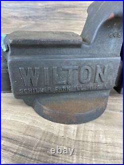 Vintage Wilton 645 Bench Anvil Vise 5 Jaws, Swivel Base 110004 111027 USA