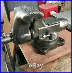 Vintage Wilton 6 Heavy-duty Bullet Bench Vise With Swivel Base Made In USA