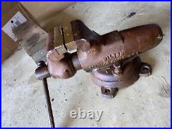 Vintage Wilton 8400 Bullet Vise with Swivel Base/Brass Jaws