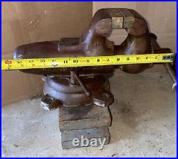 Vintage Wilton 8400 Bullet Vise with Swivel Base/Brass Jaws