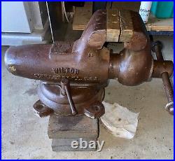 Vintage Wilton 8400 Bullet Vise with Swivel Base/Brass Jaws