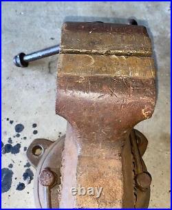 Vintage Wilton 8400 Bullet Vise with Swivel Base/Brass Jaws