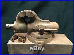 Vintage Wilton Baby Bullet Vise 2 Jaws Swivel Base Chicago USA 1941-57 Nice