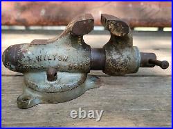 Vintage Wilton Baby Vise 2 Inch Small Swivel Base Early Powrarm No Date Stamp