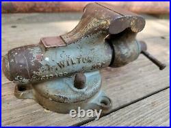 Vintage Wilton Baby Vise 2 Inch Small Swivel Base Early Powrarm No Date Stamp