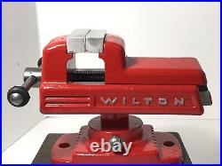 Vintage Wilton Baby Vise, 2 Jaws, Red Jewelers Vise 1125-9 With Swivel Base