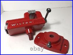 Vintage Wilton Baby Vise, 2 Jaws, Red Jewelers Vise 1125-9 With Swivel Base