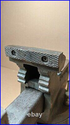 Vintage Wilton Bench Vise 4x5.25 Jaw Swivel Base Pipe Vise Anvil Mechanics USA