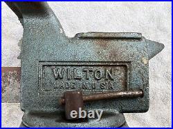 Vintage Wilton Bench Vise Anvil Swivel Base 3-1/2 Jaw Width 4 Opening