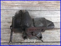 Vintage Wilton Bench Vise On Swivel Base Anvil 111099 Xu2