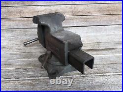 Vintage Wilton Bench Vise On Swivel Base Anvil 111099 Xu2