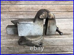 Vintage Wilton Bench Vise On Swivel Base Anvil 111099 Xu2