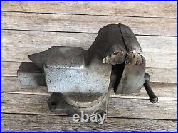 Vintage Wilton Bench Vise On Swivel Base Anvil 111099 Xu2