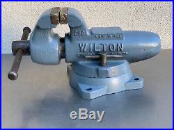 Vintage Wilton Bullet 3-1/2 Swivel Base Bench Vise Machinist Schiller Park Ill