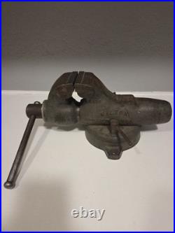 Vintage Wilton Bullet 3 Jaw Machinest Bench Vise 9300 9300N Swivel Base
