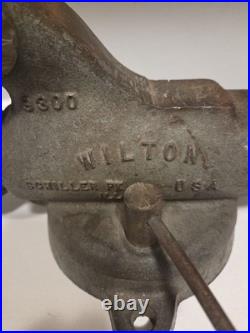 Vintage Wilton Bullet 3 Jaw Machinest Bench Vise 9300 9300N Swivel Base