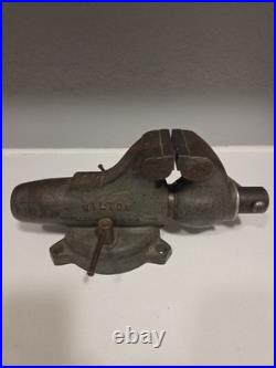 Vintage Wilton Bullet 3 Jaw Machinest Bench Vise 9300 9300N Swivel Base