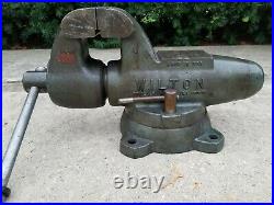 Vintage Wilton Bullet 450 Vise 4-1/2 Jaw Swivel Base Great Condition 2 78