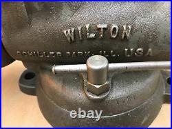 Vintage Wilton Bullet Bench Vise Swivel Base Pipe Jaws Schiller Park, IL USA
