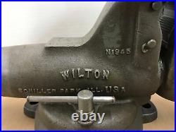 Vintage Wilton Bullet Bench Vise Swivel Base Pipe Jaws Schiller Park, IL USA