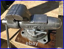 Vintage Wilton Bullet Machinist Vise 4 Jaws Swivel Base Made USA Date 8-77