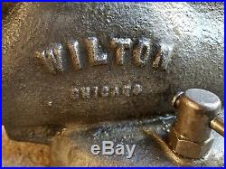 Vintage Wilton Bullet Vise 4-1/2 Jaw Chicago 12-45 locking Swivel Base