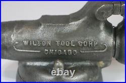 Vintage Wilton Bullet Vise No. 3, Swivel Base, Early Hook Logo, Pat Pend 3 Jaws