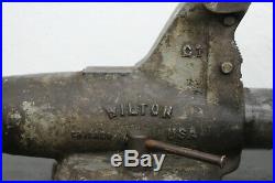 Vintage Wilton C1 Chicago Bullet Vise Swivel Base Machinist Jaws USA Workbench