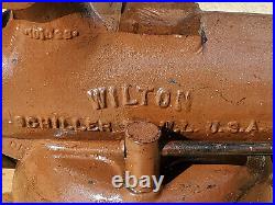 Vintage Wilton Machinist Bullet Bench Vise 4 Jaws Swivel Base RARE