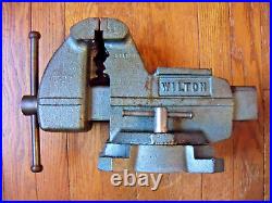 Vintage Wilton Made in USA 111106 Machinist Bench 4 Vise withSwivel Base & Anvil