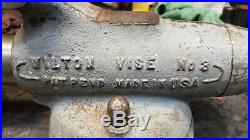 Vintage Wilton No. 3 Bullet Vise Patent Pending Chicago Swivel Base Made in 1945