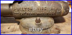 Vintage Wilton No. 3 Bullet Vise With Swivel Base and original Jaw Covers