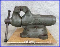 Vintage Wilton Schiller Bullet Bench Machinist Vise Tool 4 Jaws w Swivel Base