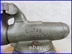 Vintage Wilton Schiller Bullet Bench Machinist Vise Tool 4 Jaws w Swivel Base