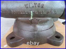 Vintage Wilton Schiller Bullet Bench Machinist Vise Tool 4 Jaws w Swivel Base