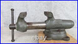 Vintage Wilton Schiller Bullet Bench Machinist Vise Tool 4 Jaws w Swivel Base