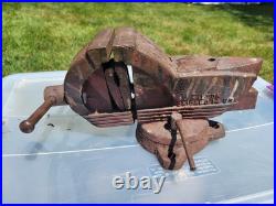 Vintage Wilton Shop King 14 Vise 3-1/2 Jaws Swivel Base Pipe Jaws Chicago