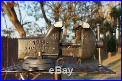 Vintage Wilton Torco 4jaw Bench Vise With Swivel Base & Pipe Grips Chicago USA